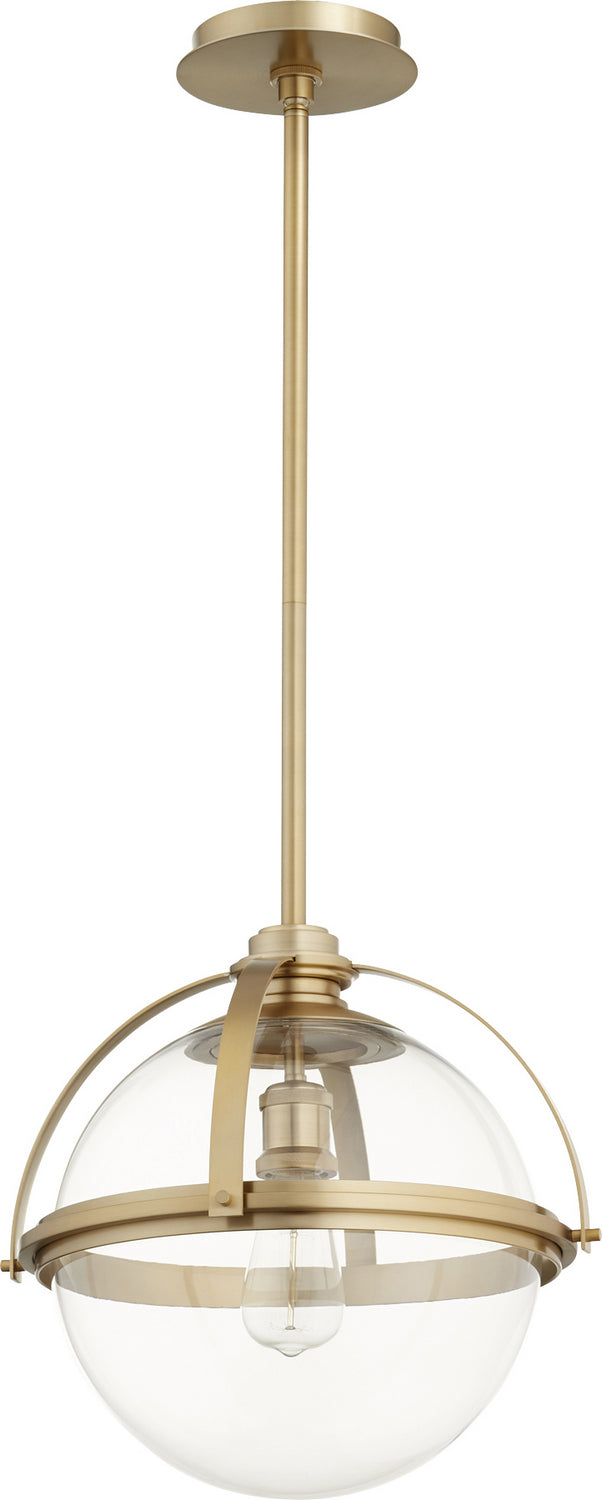 Quorum Meridian Globe Pendants 88-15-80 Pendant Light - Aged Brass