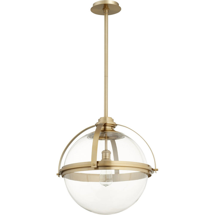 Quorum Meridian Globe Pendants 88-20-80 Pendant Light - Aged Brass