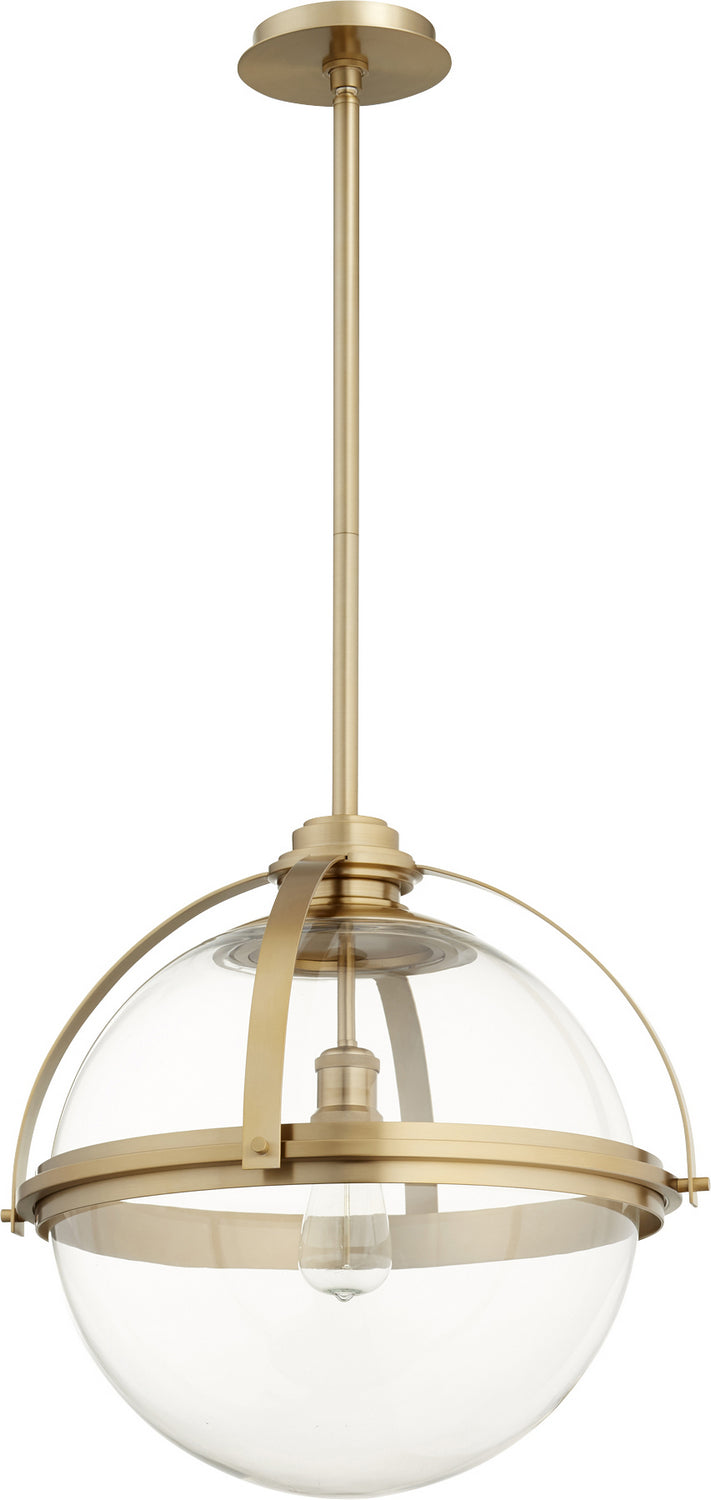 Quorum Meridian Globe Pendants 88-20-80 Pendant Light - Aged Brass