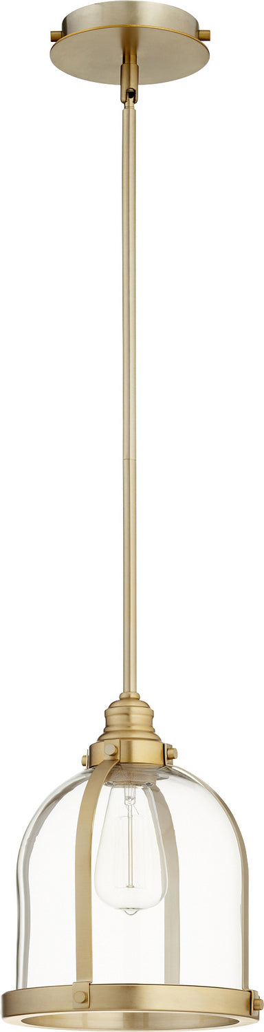 Quorum Banded Series 886-80 Pendant Light - Aged Brass