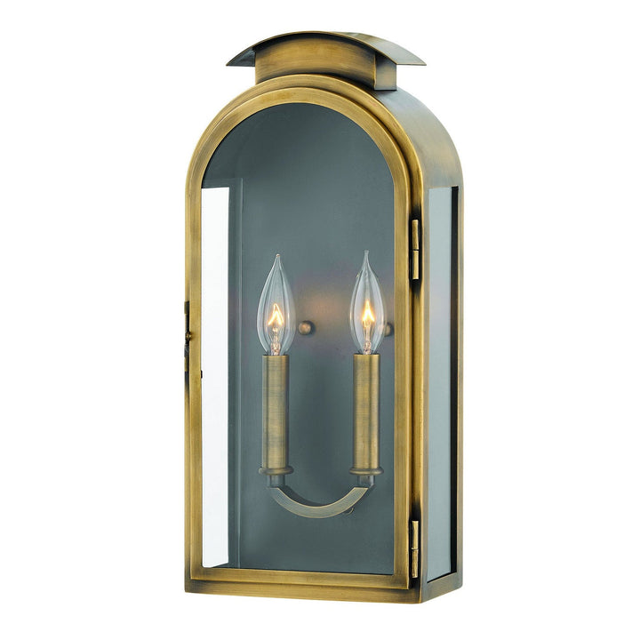 Hinkley Lighting 2524LS  Rowley Outdoor Light Antique Brass