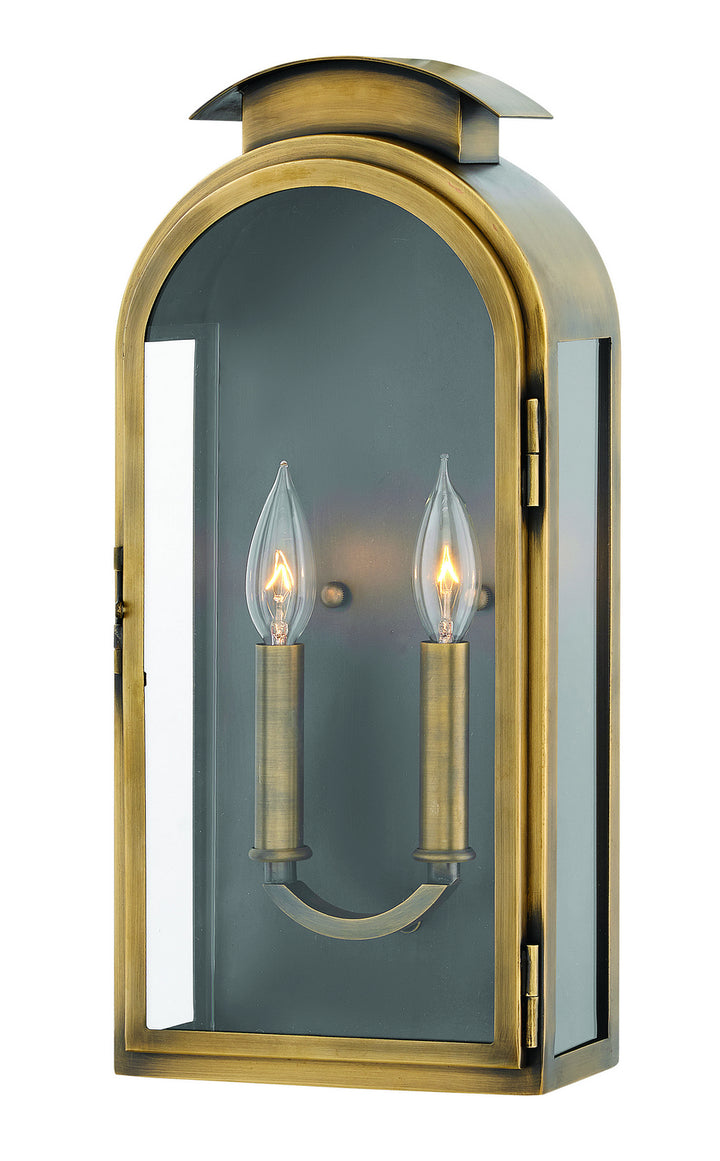 Hinkley Lighting 2524LS  Rowley Outdoor Light Antique Brass