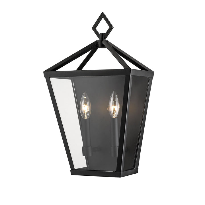 Millennium Lighting 2531-PBK Arnold Two Light Outdoor Wall Bracket Outdoor Black