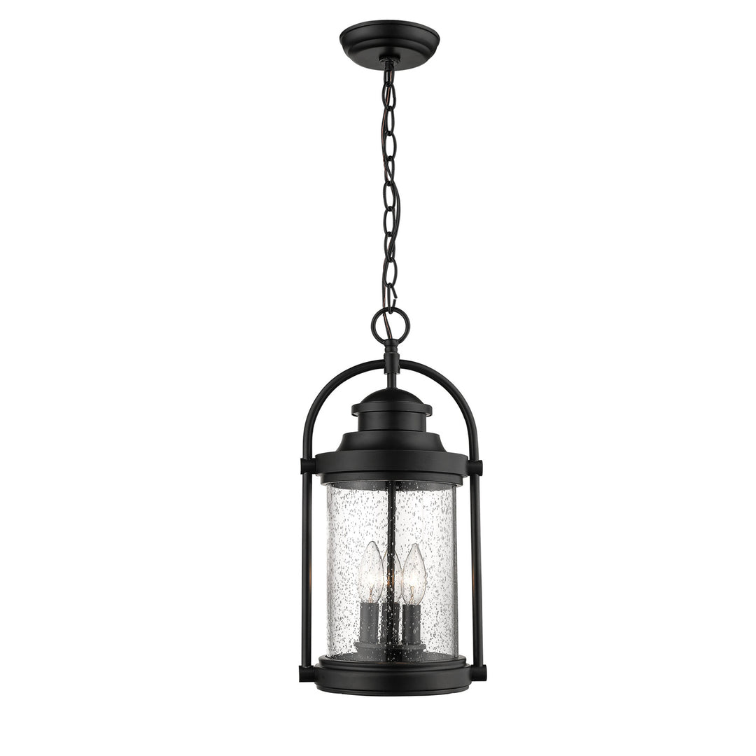 Millennium Lighting 2544-PBK Livingston Three Light Outdoor Hanging Lantern Outdoor Black