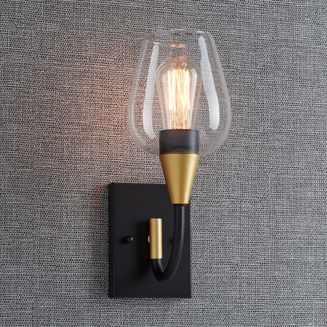 Millennium 3371-MB/BPW Wall Light - Matte Black/Brushed Pewter