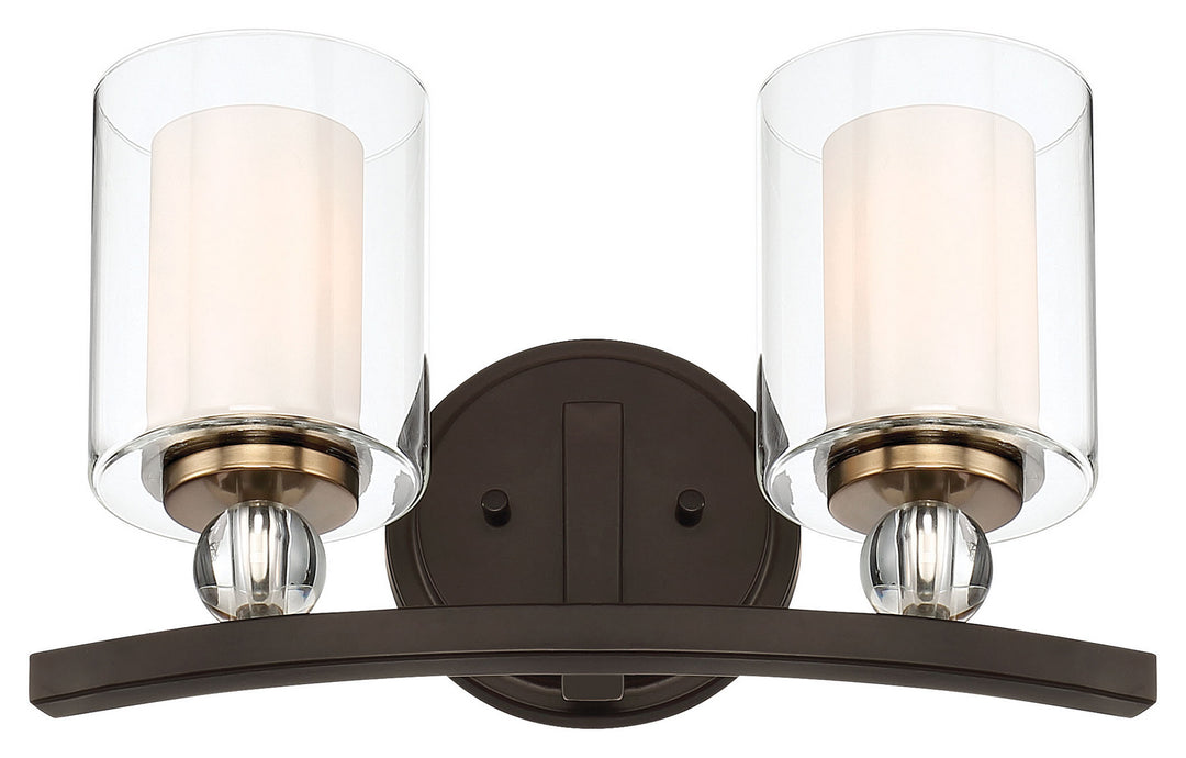 Minka-Lavery Studio 5 3072-416 Bath Vanity Light 16 in. wide - Painted Bronze W/Natural Brush