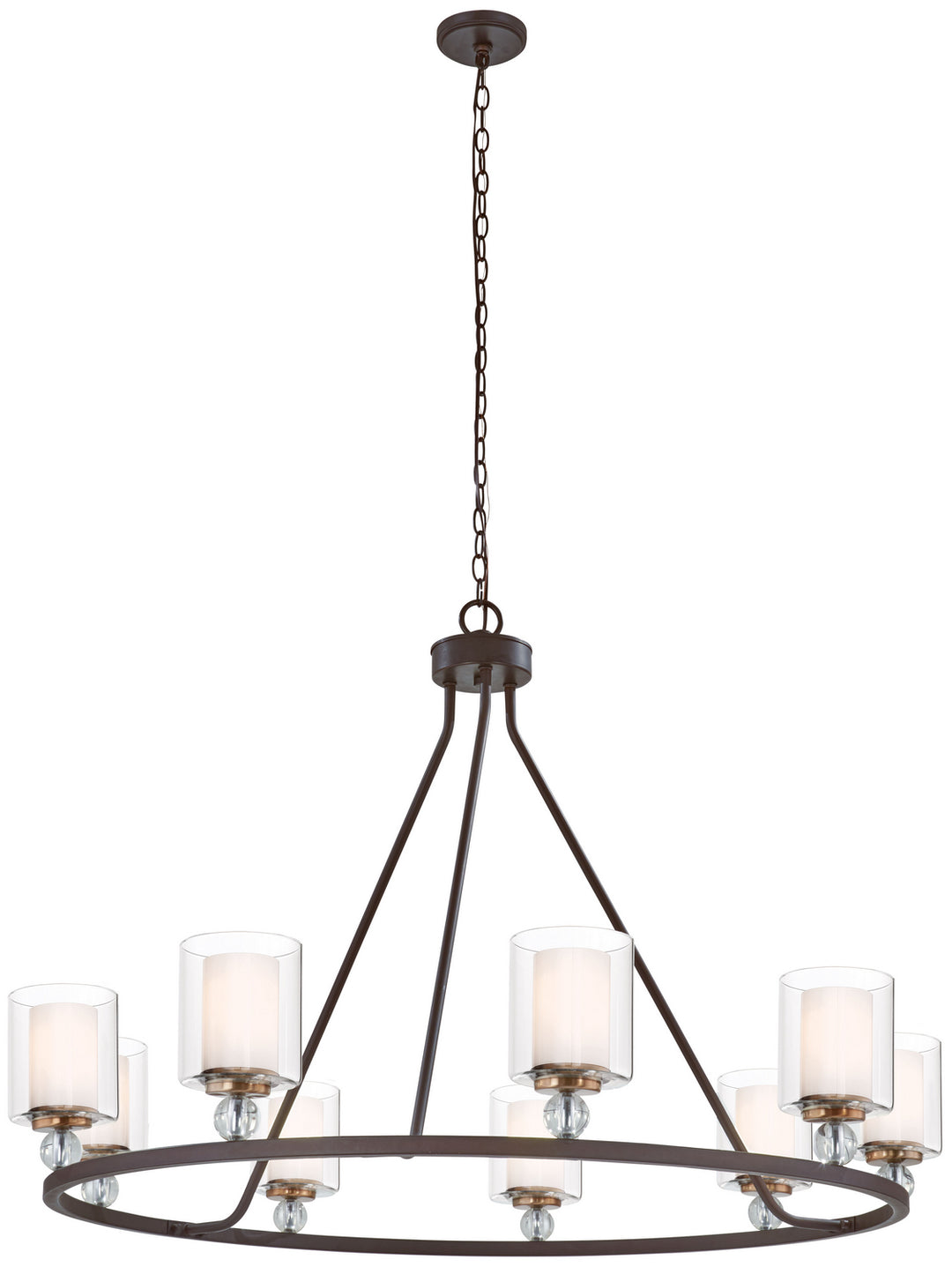 Minka-Lavery Studio 5 3087-416 Chandelier Light - Painted Bronze W/Natural Brush