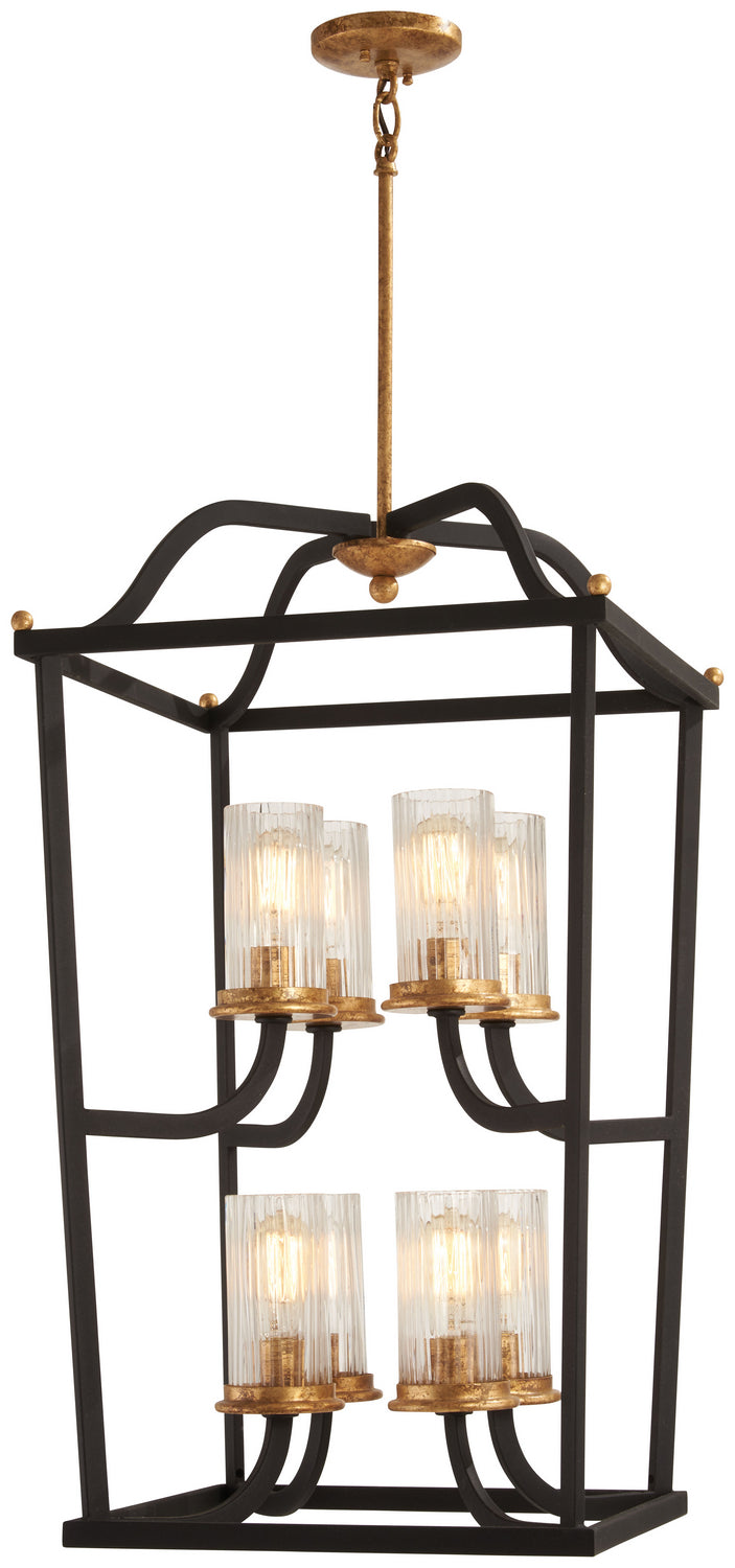 Minka-Lavery Posh Horizon 4518-100 Pendant Light - Sand Coal W/Gold Leaf