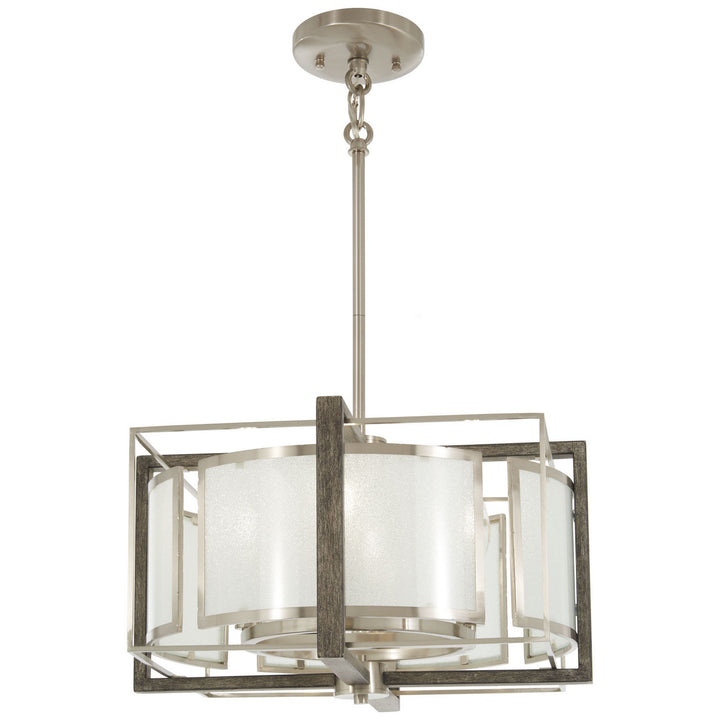 Minka-Lavery Tyson'S Gate 4561-098 Ceiling Light - Brushed Nickel W/Shale Wood
