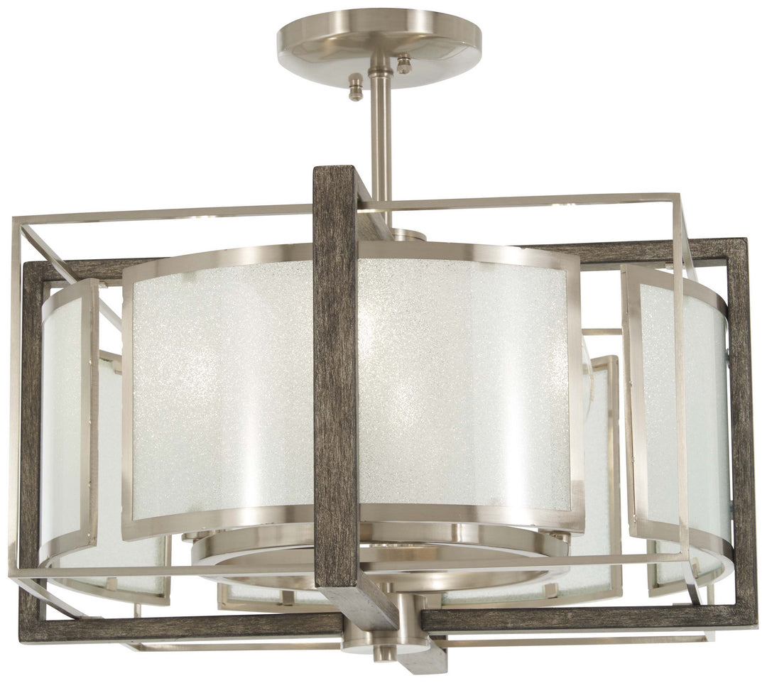 Minka-Lavery Tyson'S Gate 4561-098 Ceiling Light - Brushed Nickel W/Shale Wood