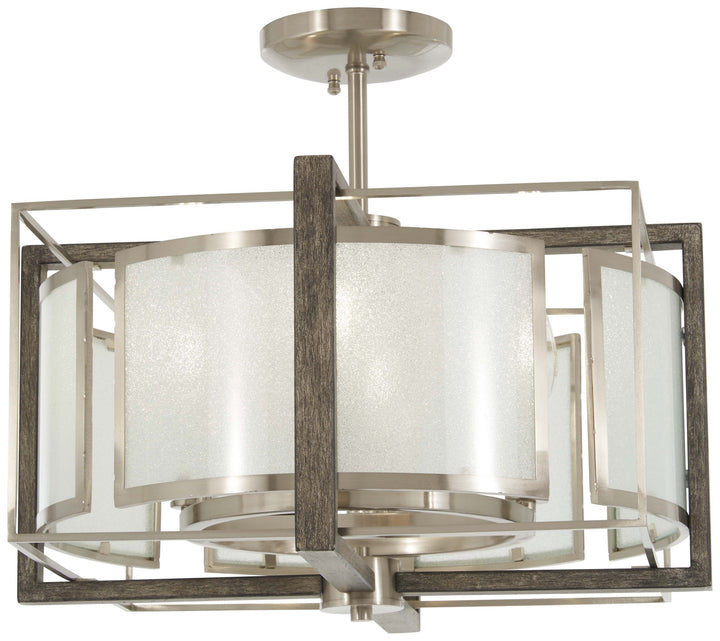 Minka-Lavery Tyson'S Gate 4561-098 Ceiling Light - Brushed Nickel W/Shale Wood