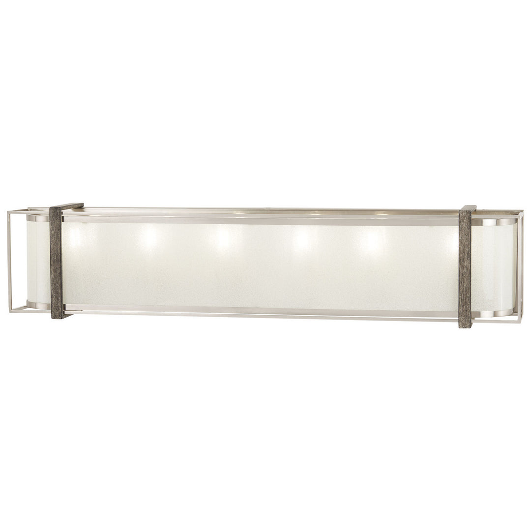 Minka-Lavery Tyson'S Gate 4566-098 Bath Vanity Light 32 in. wide - Brushed Nickel W/Shale Wood