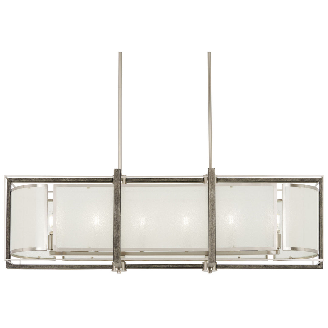 Minka-Lavery Tyson'S Gate 4569-098 Pendant Light - Brushed Nickel W/Shale Wood