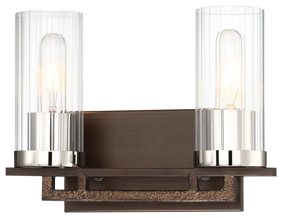 Minka-Lavery Maddox Roe 4602-101 Bath Vanity Light 13 in. wide - Iron Ore W/Gold Dust Highlight