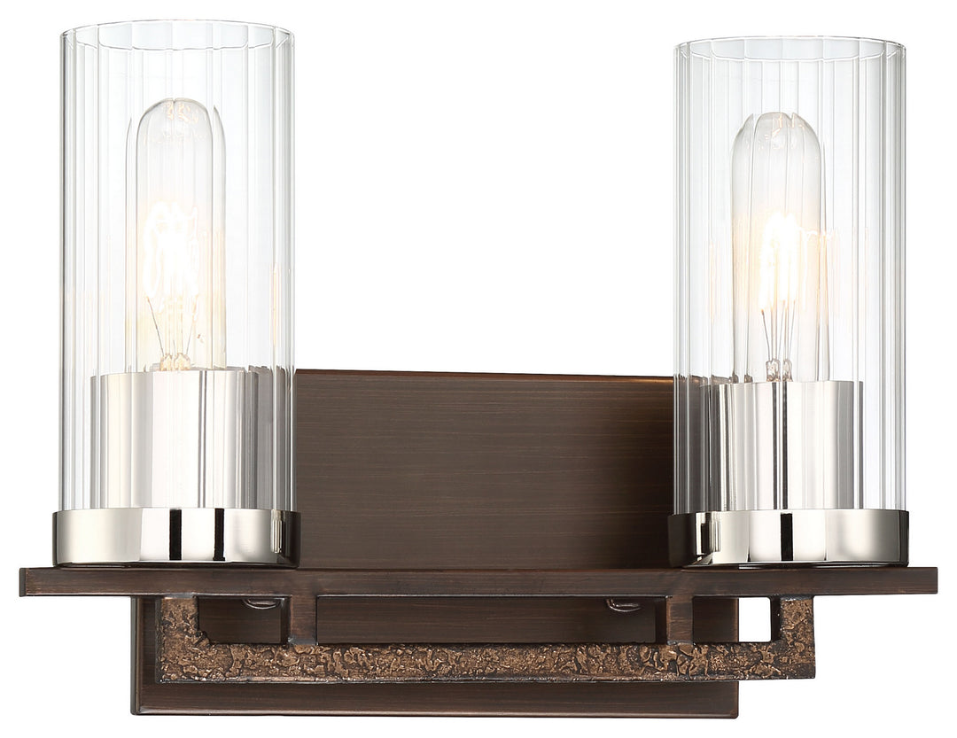 Minka-Lavery Maddox Roe 4602-101 Bath Vanity Light 13 in. wide - Iron Ore W/Gold Dust Highlight