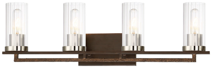 Minka-Lavery Maddox Roe 4604-101 Bath Vanity Light 30 in. wide - Iron Ore W/Gold Dust Highlight