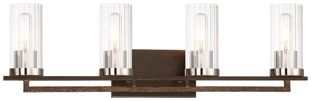 Minka-Lavery Maddox Roe 4604-101 Bath Vanity Light 30 in. wide - Iron Ore W/Gold Dust Highlight