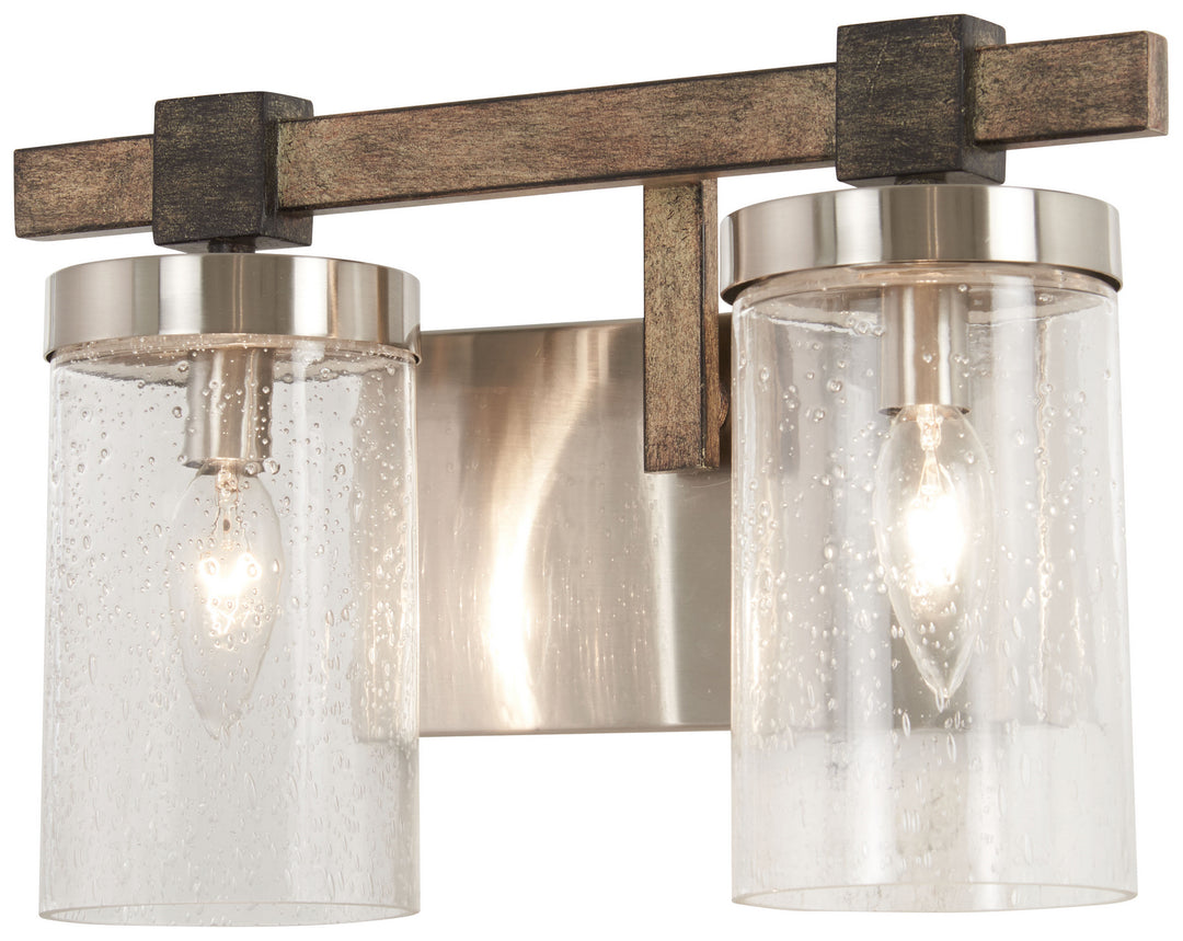 Minka-Lavery Bridlewood 4632-106 Bath Vanity Light 14 in. wide - Stone Grey W/Brushed Nickel