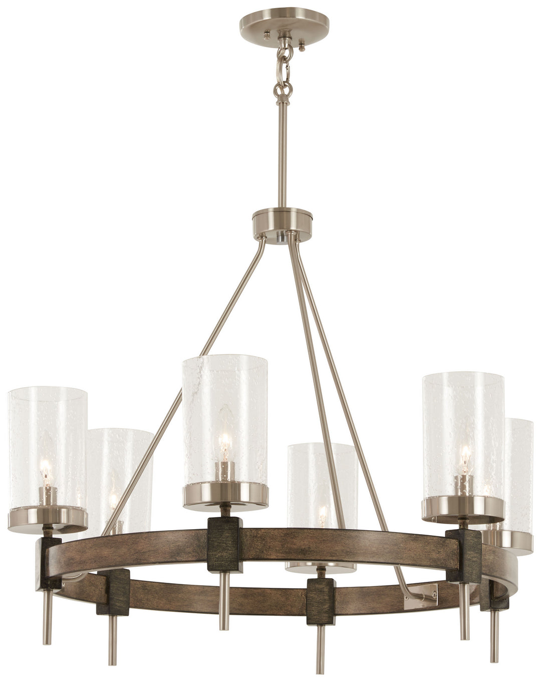 Minka-Lavery Bridlewood 4636-106 Chandelier Light - Stone Grey W/Brushed Nickel