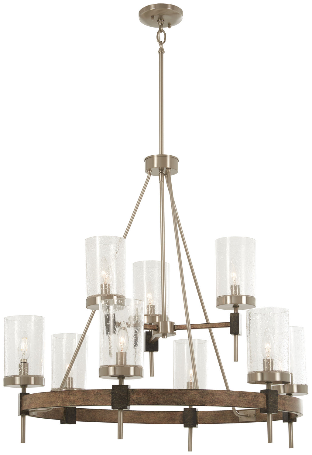 Minka-Lavery Bridlewood 4639-106 Chandelier Light - Stone Grey W/Brushed Nickel