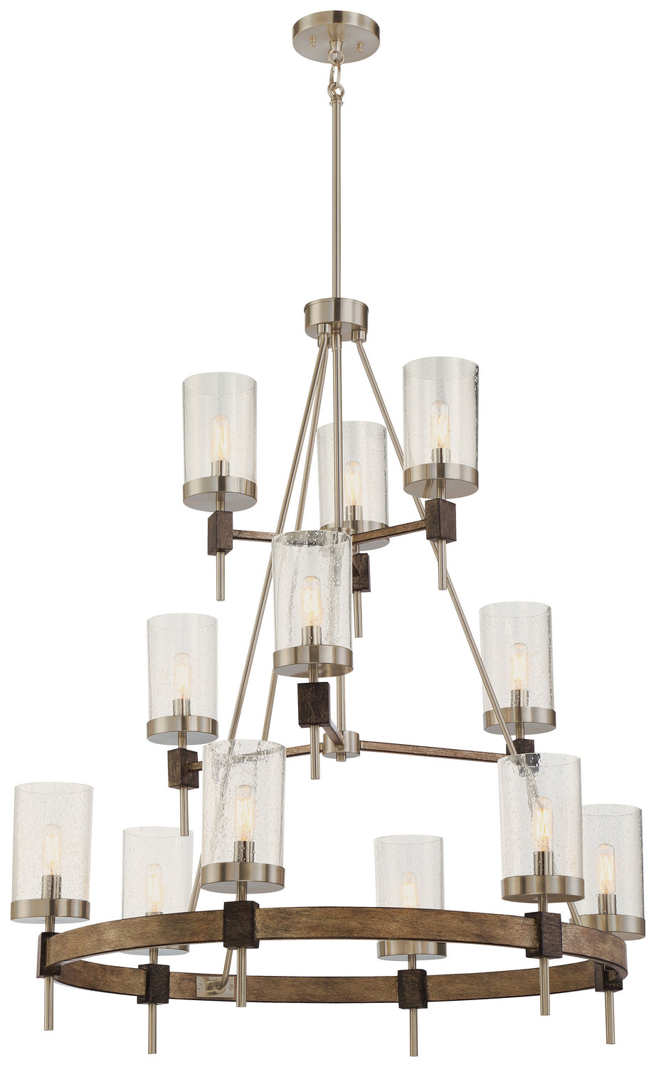 Minka-Lavery Bridlewood 4641-106 Chandelier Light - Stone Grey W/Brushed Nickel