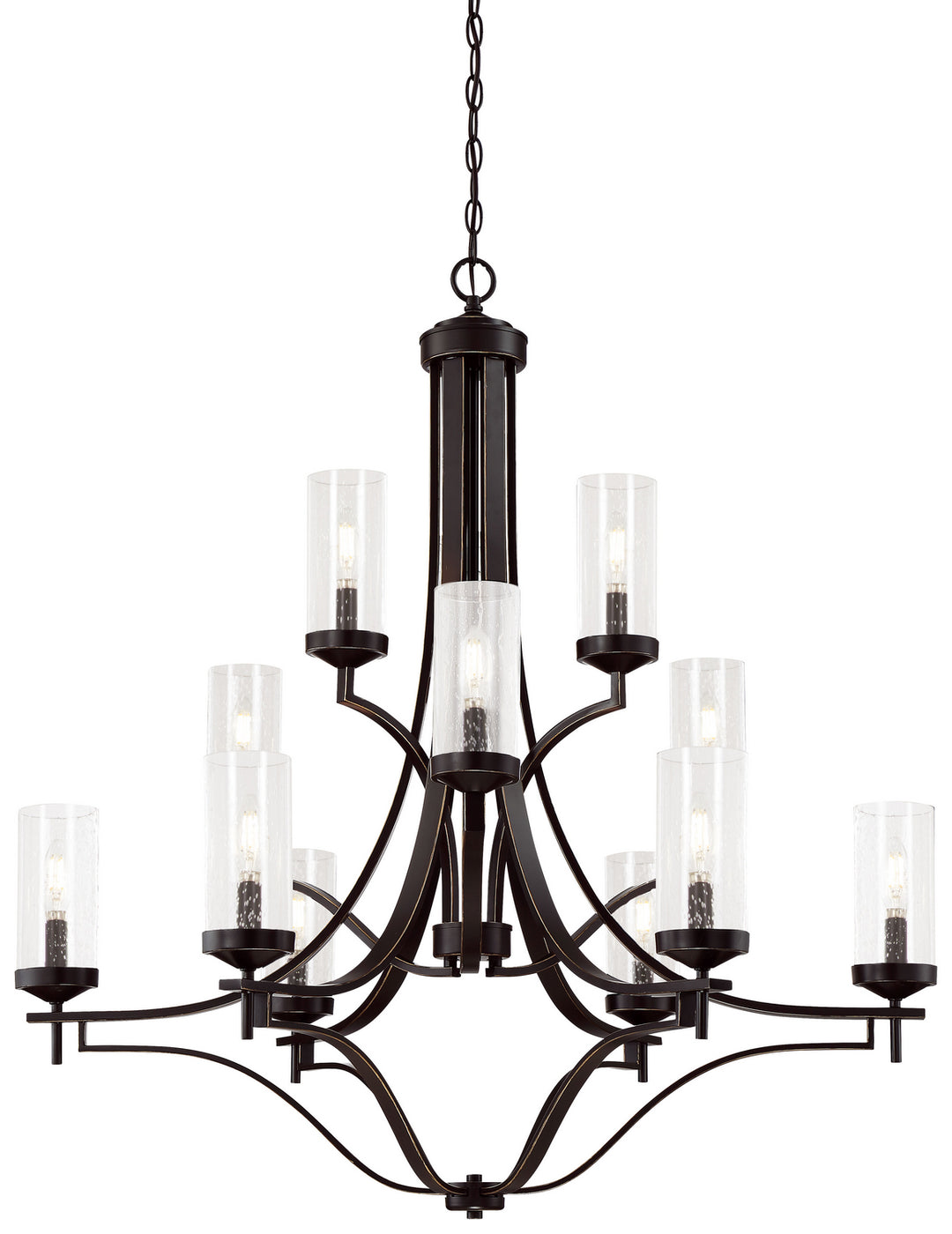 Minka-Lavery Elyton 4646-579 Chandelier Light - Downton Bronze With Gold Highl