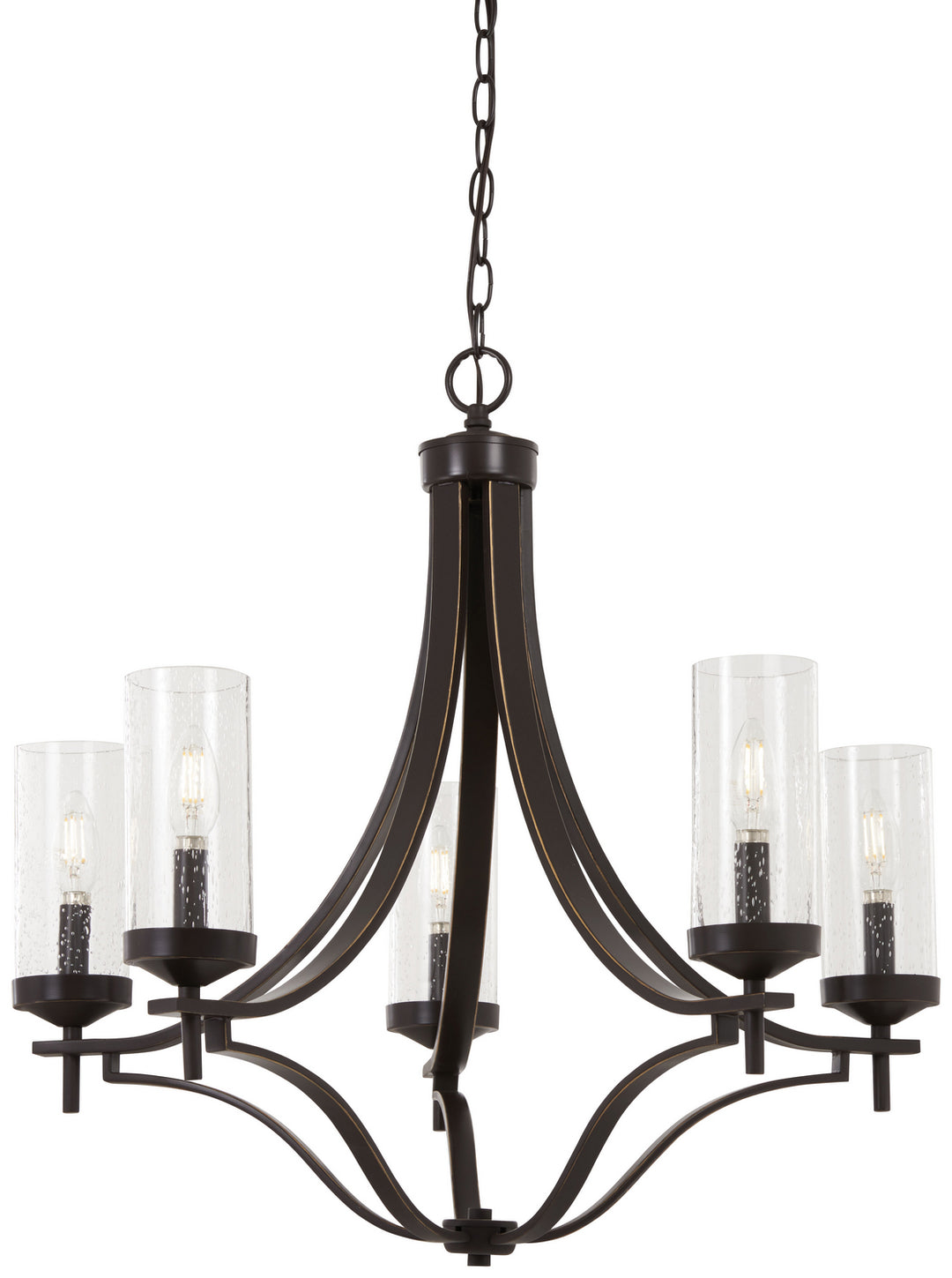 Minka-Lavery Elyton 4655-579 Chandelier Light - Downton Bronze With Gold Highl