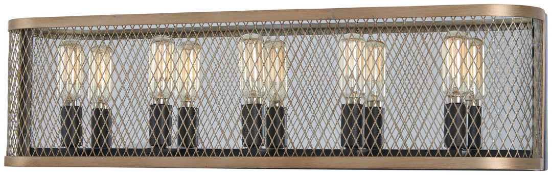 Minka-Lavery Marsden Commons 4685-107 Bath Vanity Light 24 in. wide - Smoked Iron W/Aged Gold