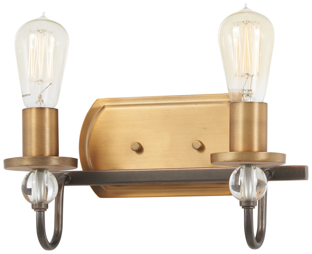 Minka-Lavery Safra 4722-113 Bath Vanity Light 12 in. wide - Harvard Court Bronze W/Natural
