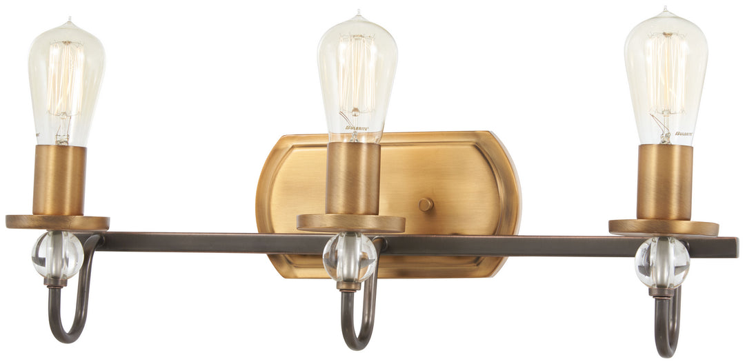 Minka-Lavery Safra 4723-113 Bath Vanity Light 21 in. wide - Harvard Court Bronze W/Natural