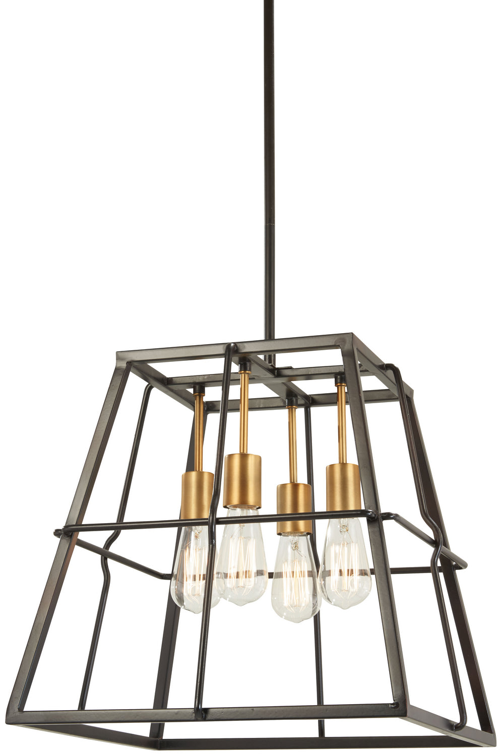 Minka-Lavery Keeley Calle 4763-416 Pendant Light - Painted Bronze W/Natural Brush