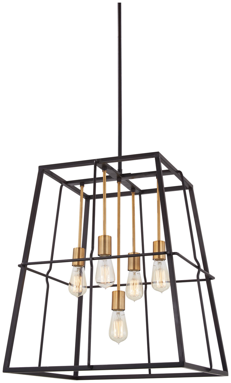 Minka-Lavery Keeley Calle 4765-416 Pendant Light - Painted Bronze W/Natural Brush