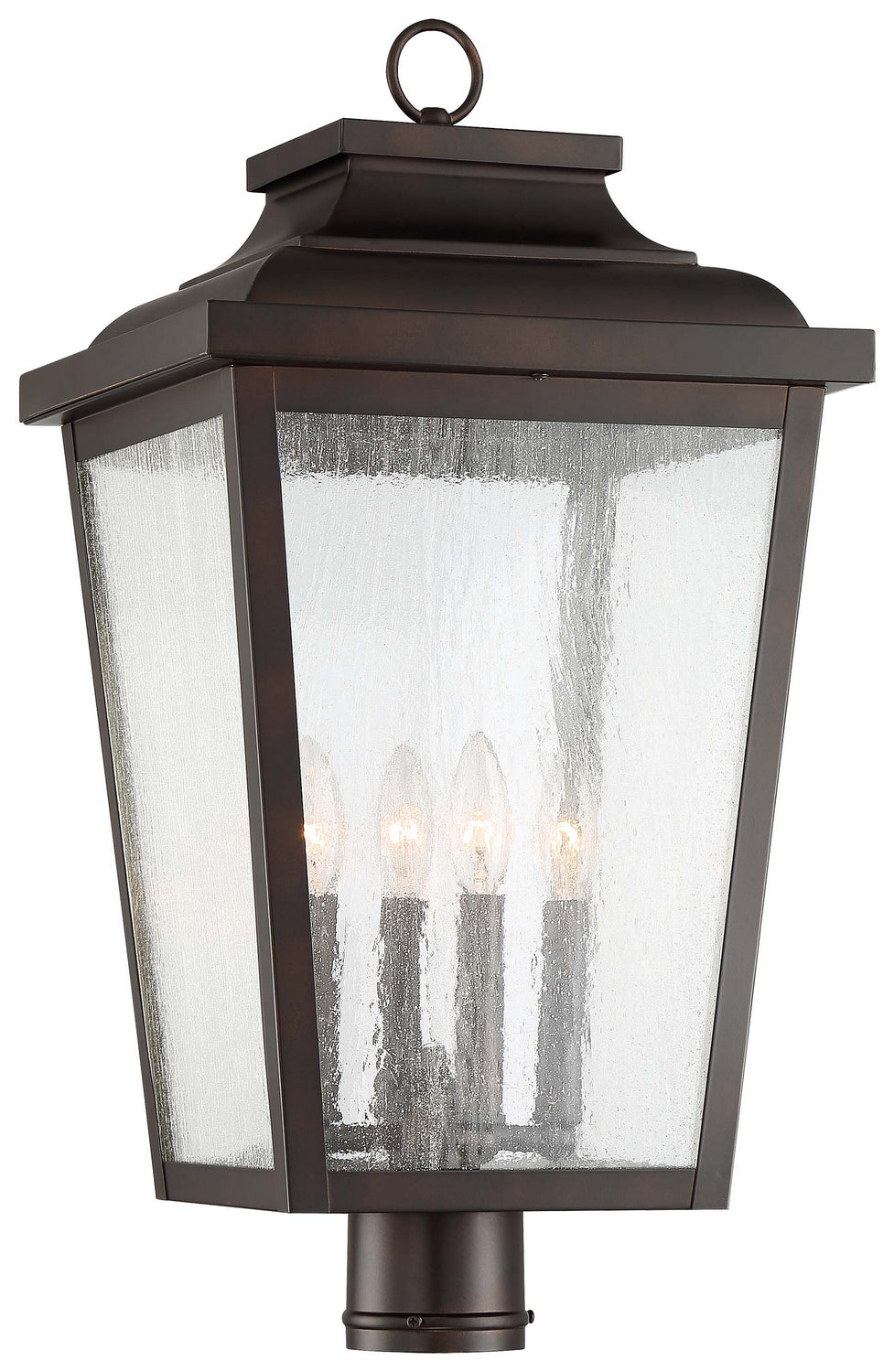 Minka-Lavery Lighting 72177-189 Irvington Manor Four Light Post Mount Outdoor Bronze / Dark