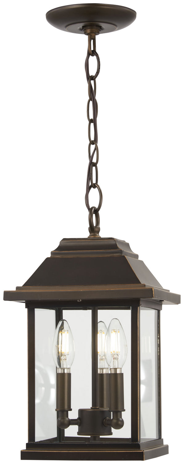 Minka-Lavery Lighting 72634-143C Mariner's Pointe Three Light Chain Hung Lantern Outdoor Bronze / Dark