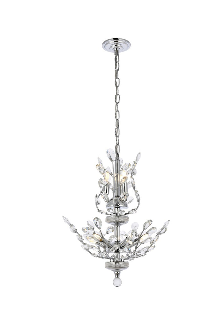 Elegant Orchid V2011D21C/RC Chandelier Light - Chrome