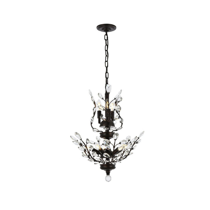 Elegant Orchid V2011D21DB/RC Chandelier Light - Dark Bronze