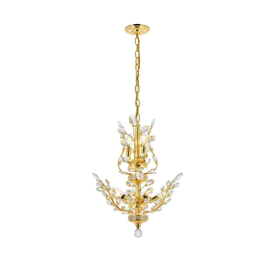 Elegant Orchid V2011D21G/RC Chandelier Light - Gold