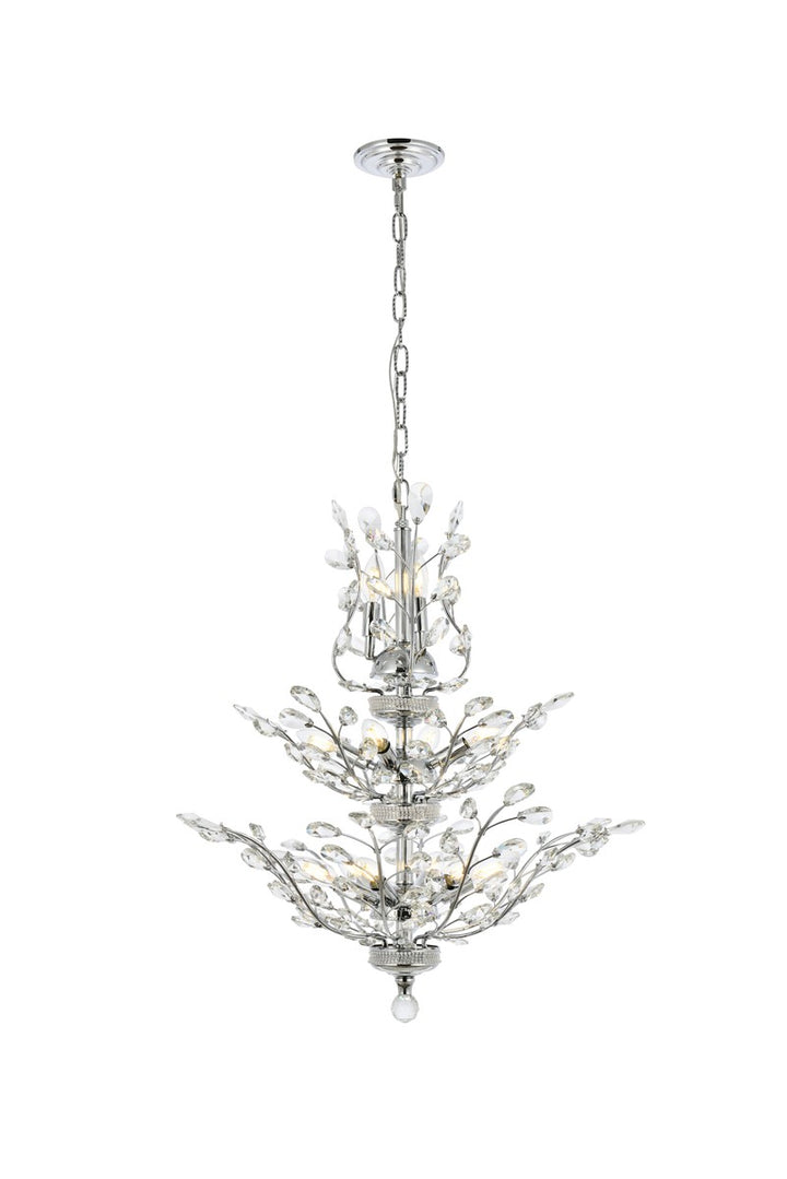 Elegant Orchid V2011D27C/RC Chandelier Light - Chrome