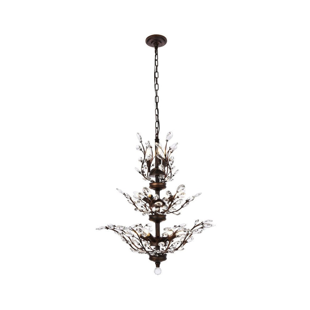 Elegant Orchid V2011D27DB/RC Chandelier Light - Dark Bronze