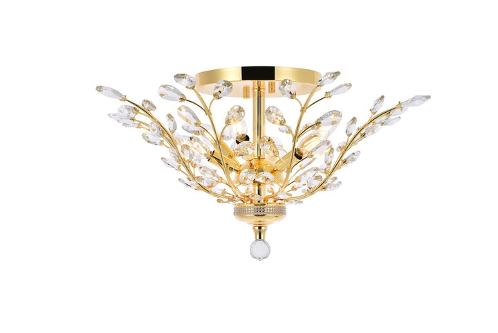 Elegant Orchid V2011F27G/RC Ceiling Light - Gold