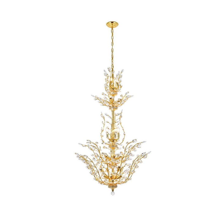 Elegant Orchid V2011G54G/RC Chandelier Light - Gold