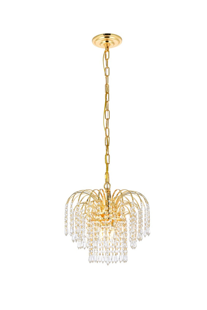 Elegant Falls V6801D14G/RC Chandelier Light - Gold