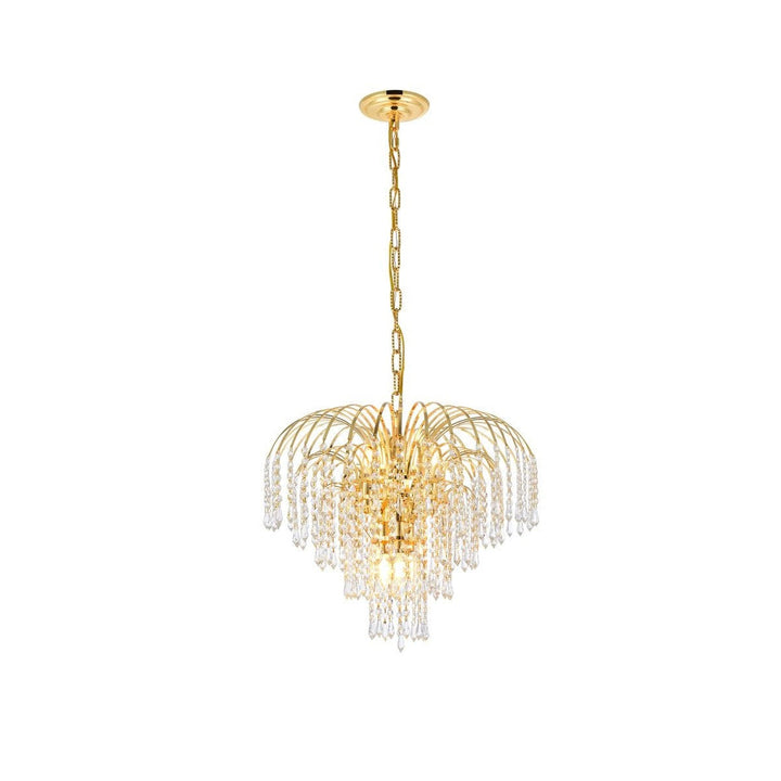 Elegant Falls V6801D19G/RC Chandelier Light - Gold