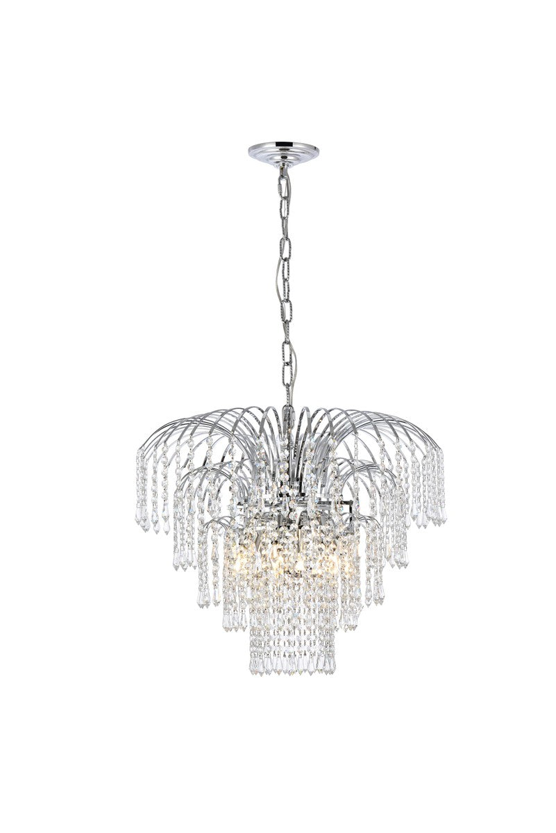 Elegant Falls V6801D21C/RC Chandelier Light - Chrome