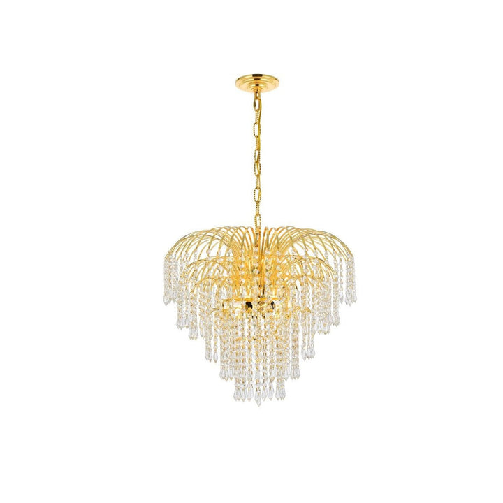 Elegant Falls V6801D25G/RC Chandelier Light - Gold