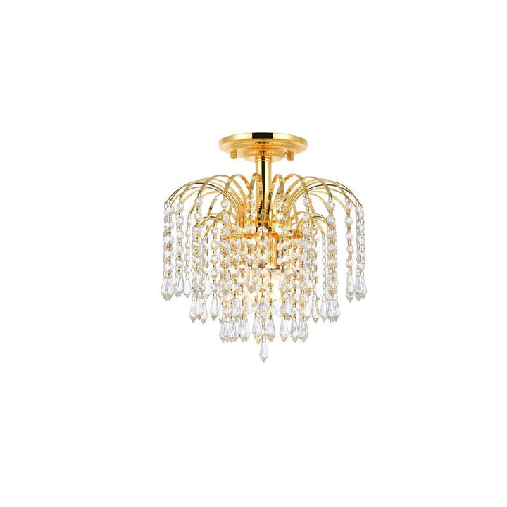 Elegant Falls V6801F12G/RC Ceiling Light - Gold