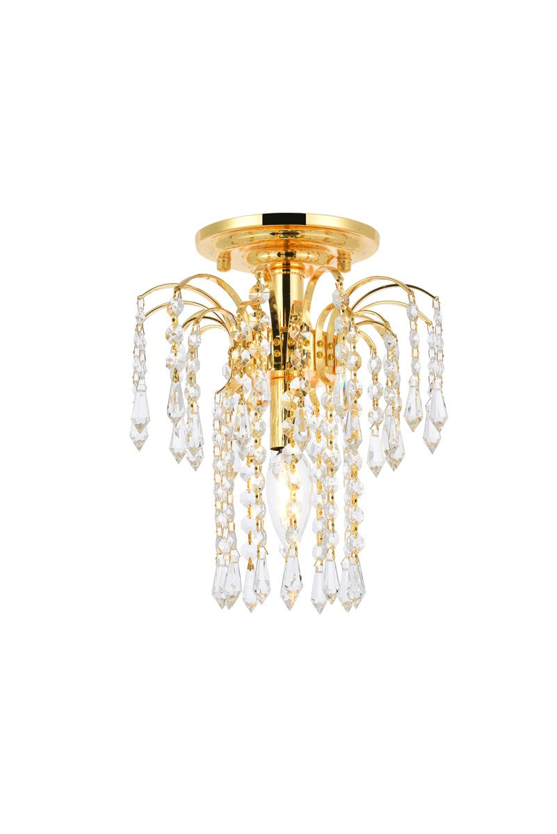 Elegant Falls V6801F9G/RC Ceiling Light - Gold