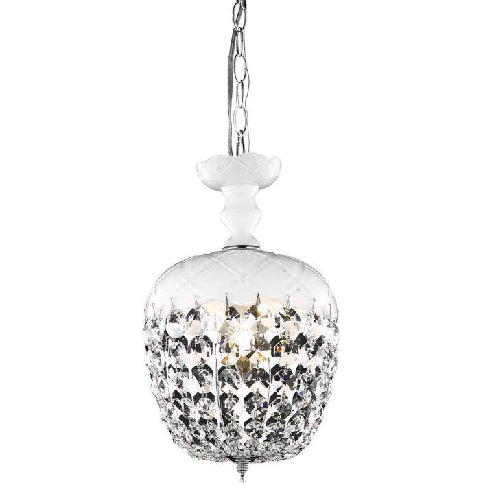 Elegant Rococo V7801D8WH/RC Pendant Light - White