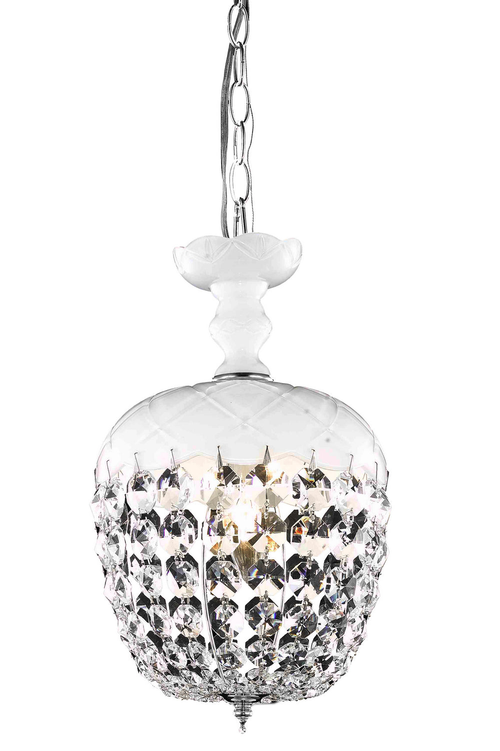 Elegant Rococo V7801D8WH/RC Pendant Light - White