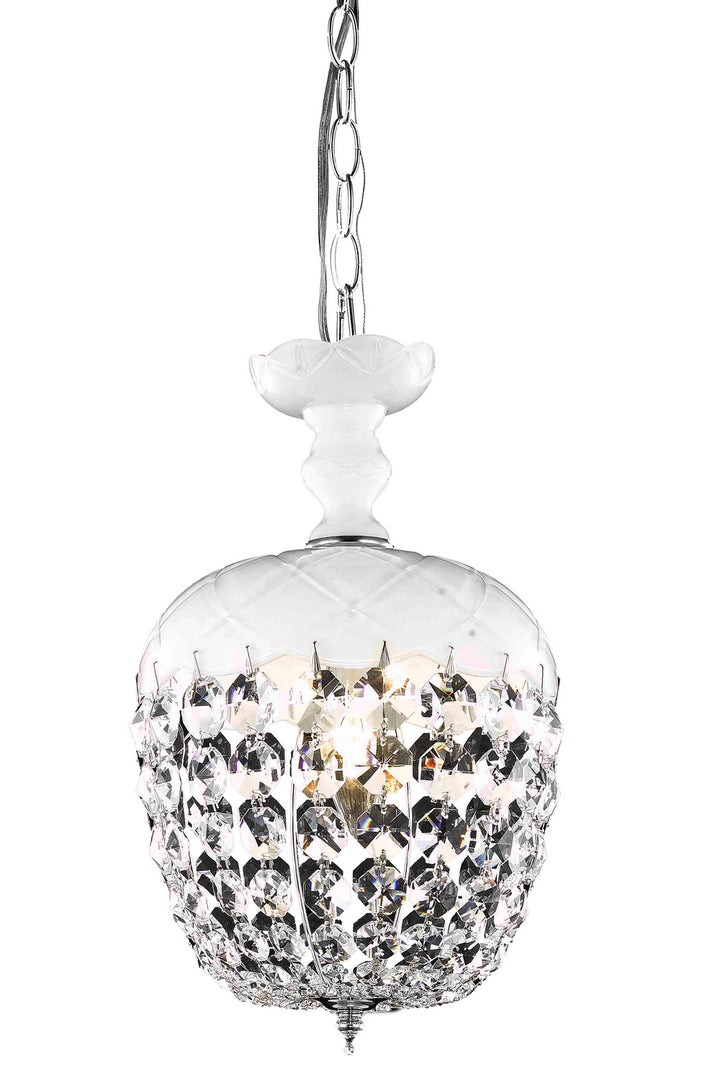 Elegant Rococo V7801D8WH/RC Pendant Light - White